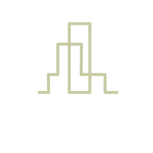 The image is a logo for 500 Plume Apartments, celebrating its establishment in 1969 and its anniversary in 2025.